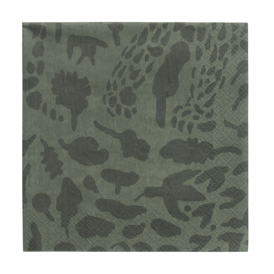 Oiva Toikka Салфетки бумажные Cheetah green 33x33 см, 20 шт Oiva Toikka Салфетки бумажные Cheetah green 33x33 см, 20 шт