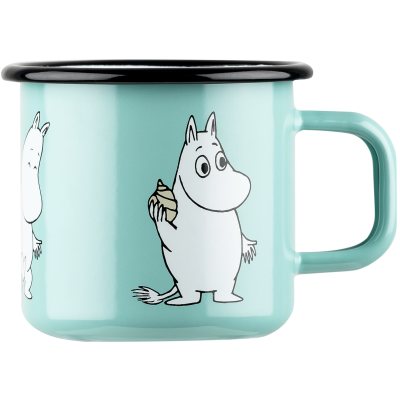 Moomin Кружка эмалированная Retro Муми-Тролль, 370 мл, mint