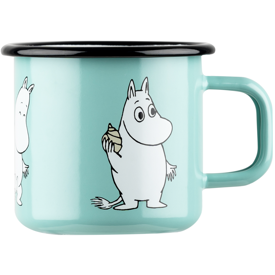 Moomin Кружка эмалированная Retro Муми-Тролль, 370 мл, mint (ТОВАР ИЗ АУТЛЕТА)