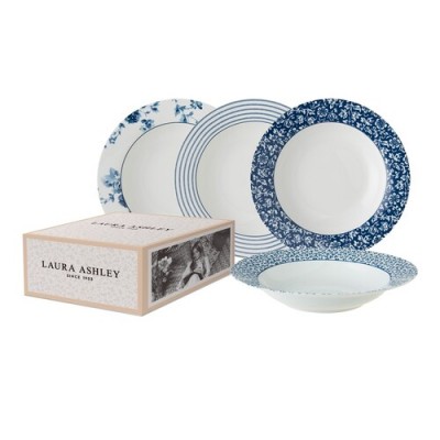 Набор глубоких тарелок LAURA ASHLEY Blue print 22 см 4 шт