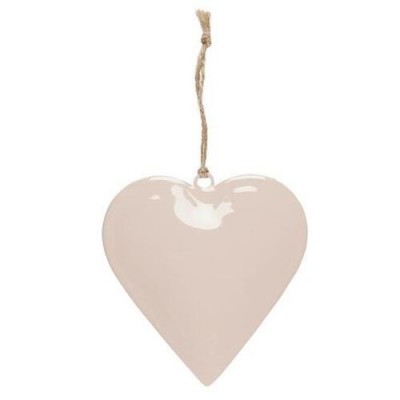 Подвесное украшение Heart beige 10 см