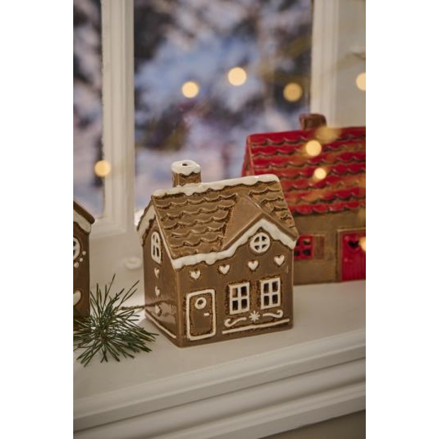 Подсвечник House tealight Stillenat Gingerbread square door brown Подсвечник House tealight Stillenat Gingerbread square door brown