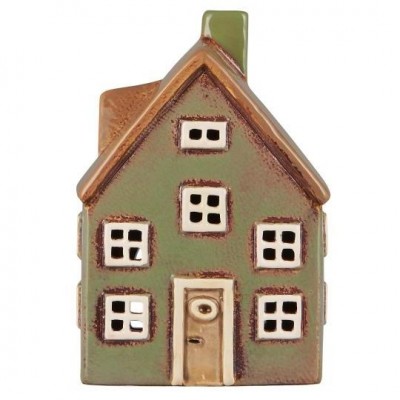 Подсвечник House tealight Nyhavn brown door green