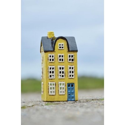 Подсвечник House tealight Nyhavn blue door yellow
