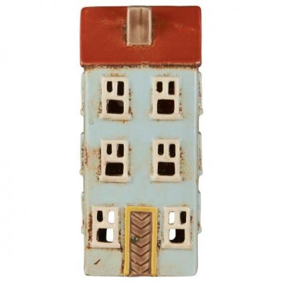 Подсвечник House tealight Nyhavn yellow door frame blue