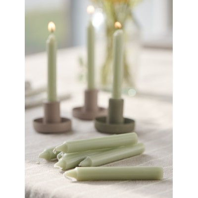 Набор свечей dusty green 1,3 см, 10 шт
