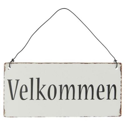 Металлическая табличка Velkommen