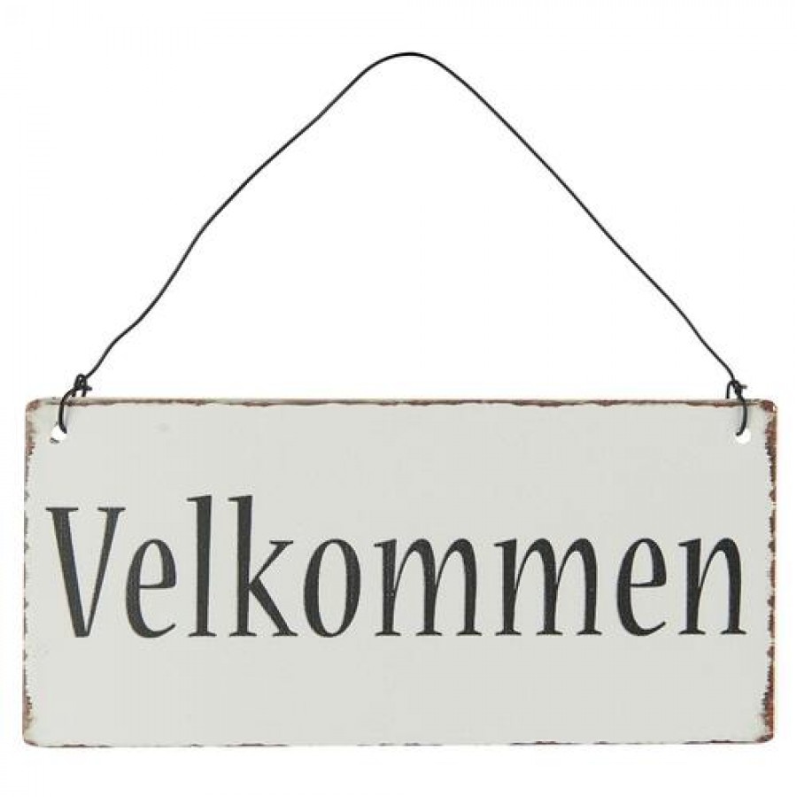 Металлическая табличка Velkommen