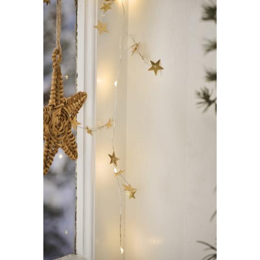 Гирлянда 20 golden stars 190 см