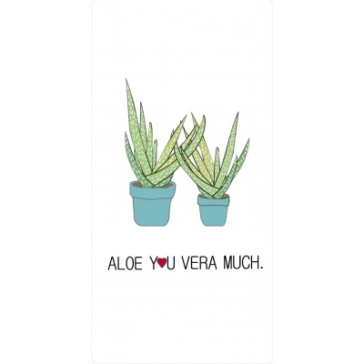 Магнит (металл) Aloe you vera much 10x5 см