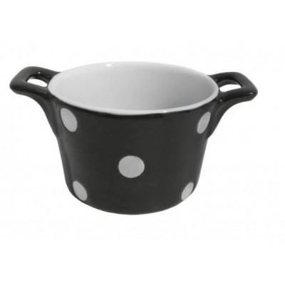 Горшочек с ручками Charcoal with dots 8,5x8,5x5,5 см