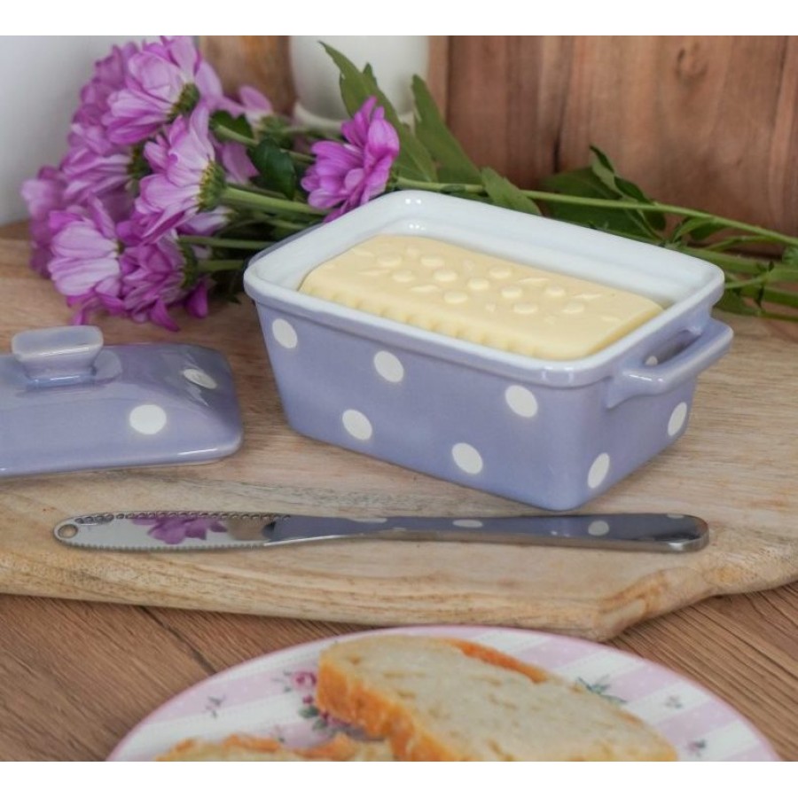 Масленка Lilac with dots Масленка Lilac with dots