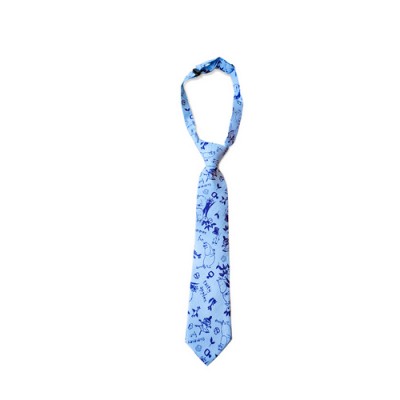 Детский шелковый галстук Moomin Сад Light blue