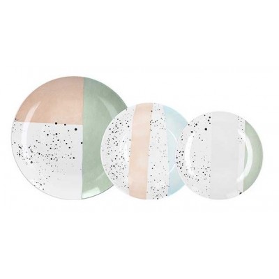 Набор тарелок Moon Pastel 18 шт