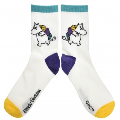 Носки женские Moomin Retro Муми Тролль отдыхает на природе White