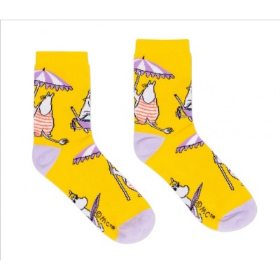 Носки женские Moomin Фрёкен Снорк на пляже Yellow