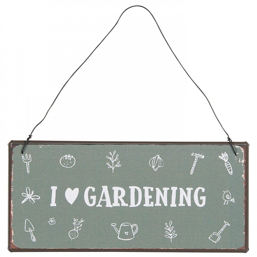 Металлическая табличка I love gardening Металлическая табличка I love gardening
