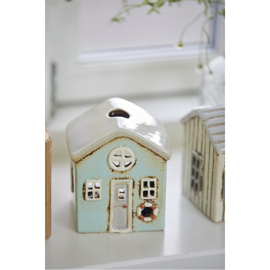 Подсвечник House tealight Lokken mint green grey roof