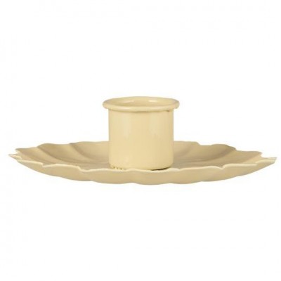 Подсвечник dinner candle flower soft yellow