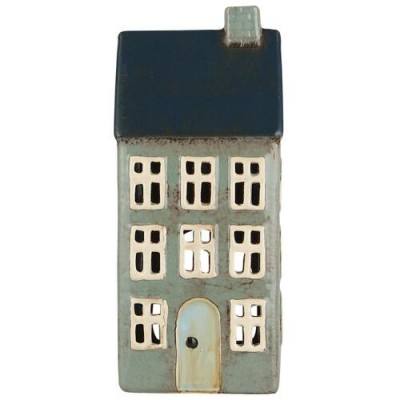 Подсвечник House tealight Nyhavn blue/grey roof 1 chimney