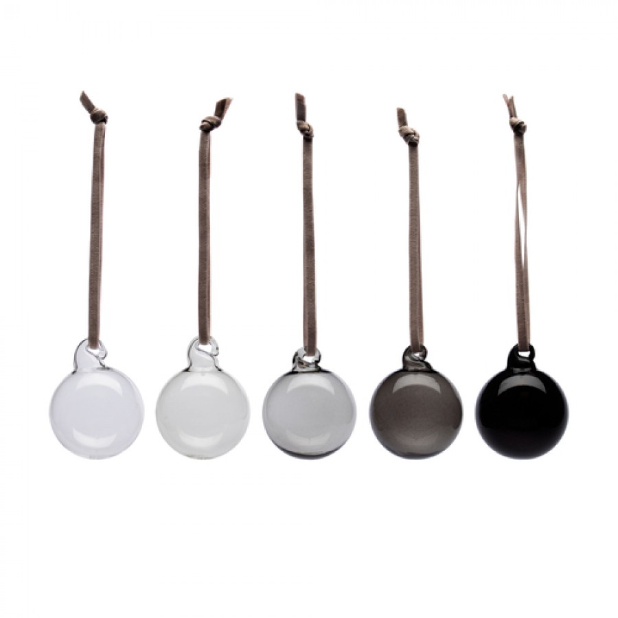 Iittala Набор стеклянных шаров Grey 4 см, 5 шт Iittala Набор стеклянных шаров Grey 4 см, 5 шт