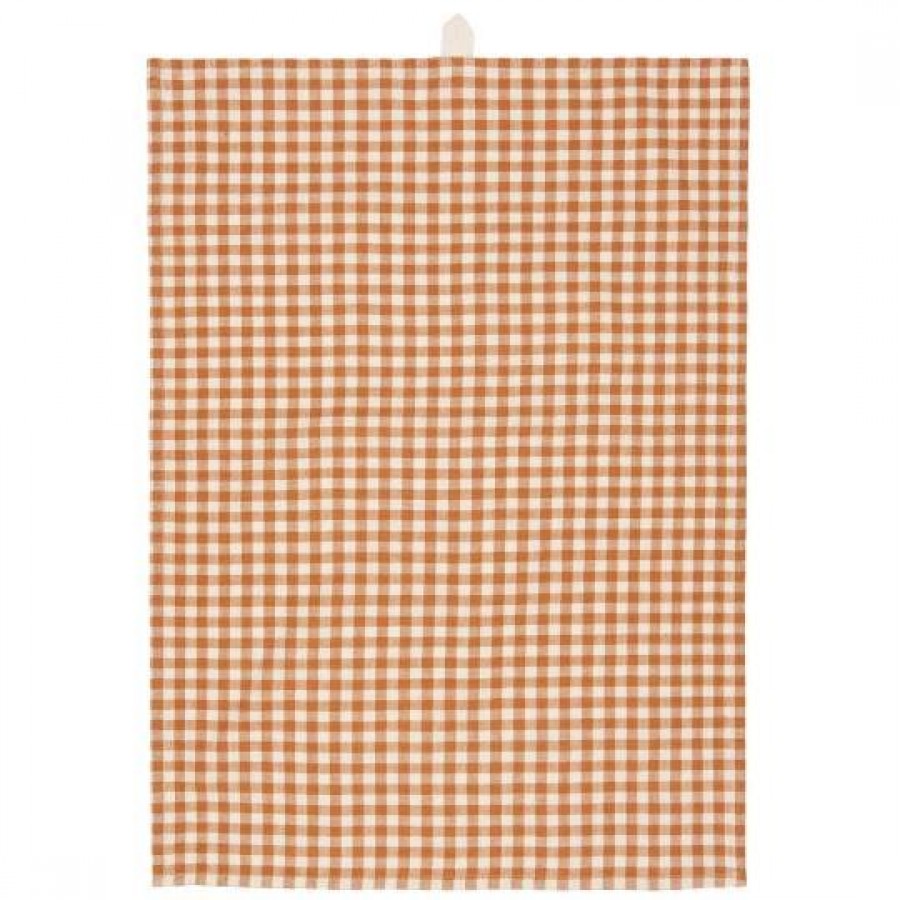 Полотенце Rasmus rustic brown w/small natural checks 50х70 см