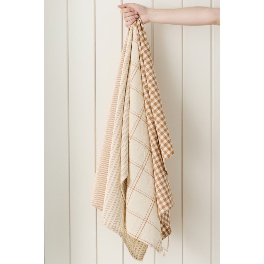 Полотенце Rasmus rustic brown w/small natural checks 50х70 см