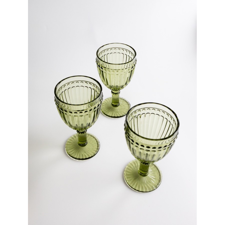 Набор бокалов Glass Dorico Green 310 мл, 3 шт Набор бокалов Glass Dorico Green 310 мл, 3 шт