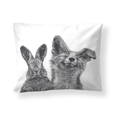 Наполочка Дикие звери black/white 50x60 см