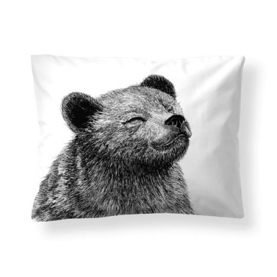 Наволочка Медведь black/white 50x60 см