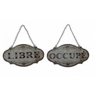 Набор металлических табличек LIBRE-OCCUPE 2 шт