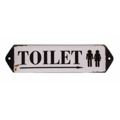 Металлическая табличка Toilet