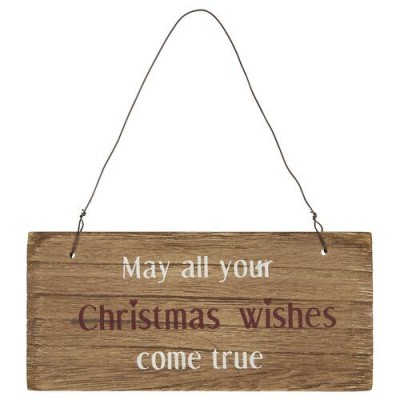 Деревянная табличка May all your Christmas wishes come true