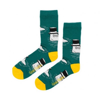 Носки мужские Moomin Муми папа плавает Green / Brown