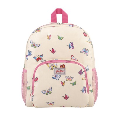 Детский классический большой рюкзак с сетчатым карманом Butterflies Cream