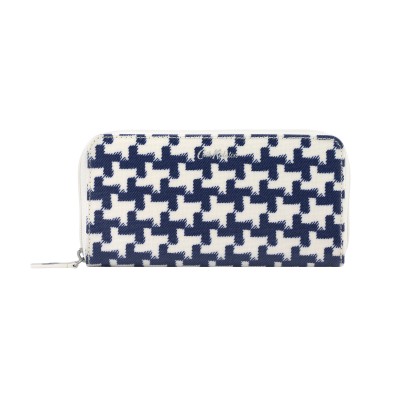 Кошелек континентальный Houndstooth Cream Blue