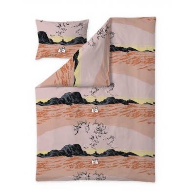 Комплект постельного белья Moomin Море Apricot 150x210/50x60 см