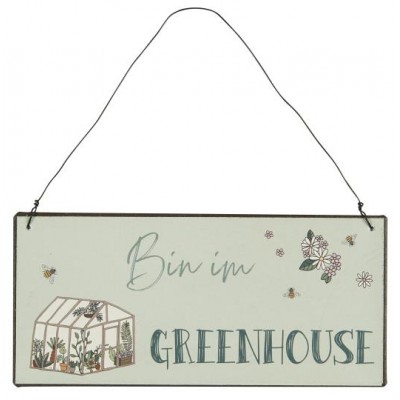 Металлическая табличка Bin im Greenhouse