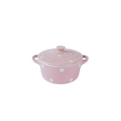 Форма для запекания с крышкой Pink with dots 18x14 см