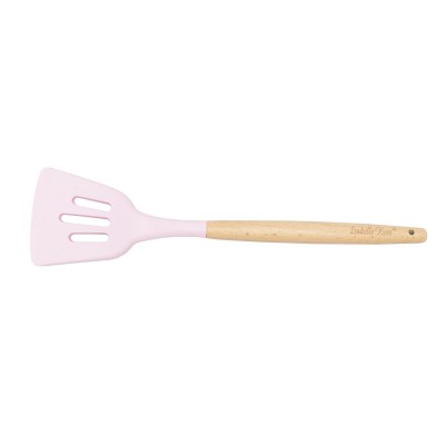 Силиконовая лопатка с деревянной ручкой Pastel pink