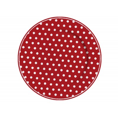 Десертная тарелка Red with dots 19 см