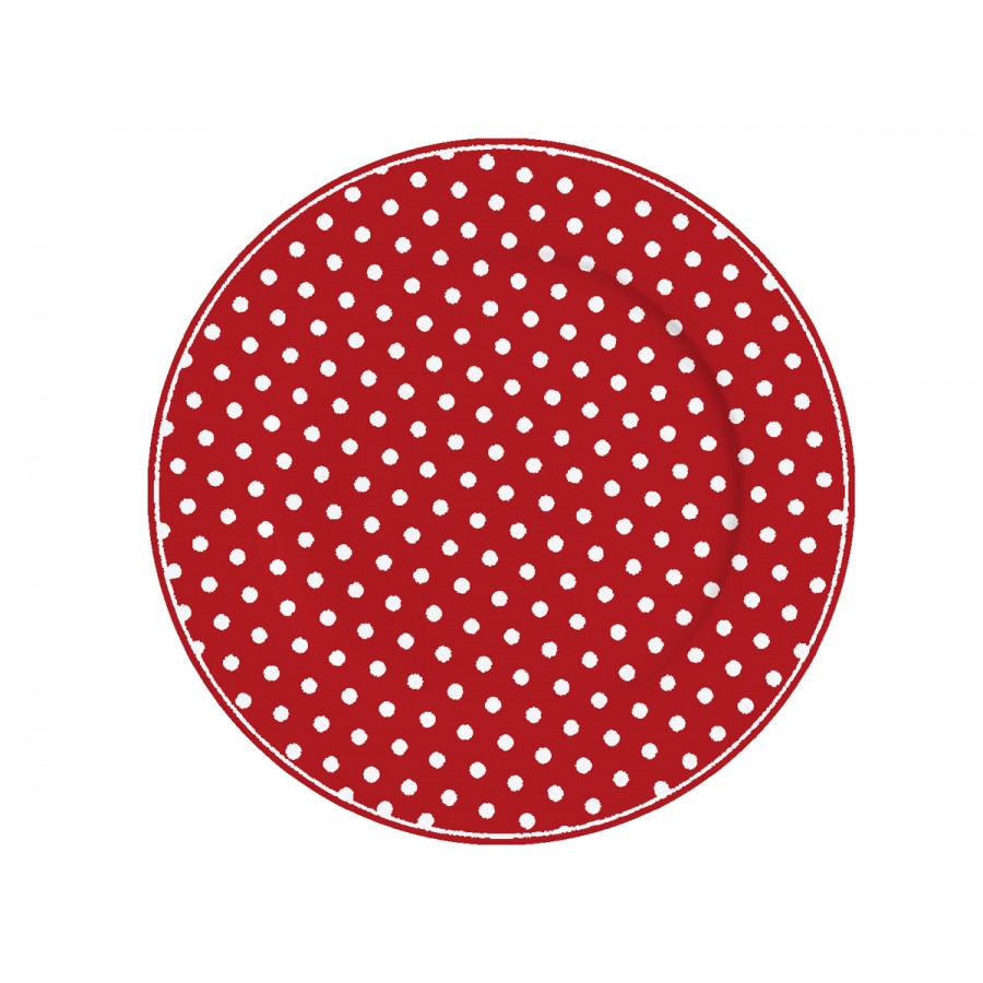 Тарелка Red with dots 23 см