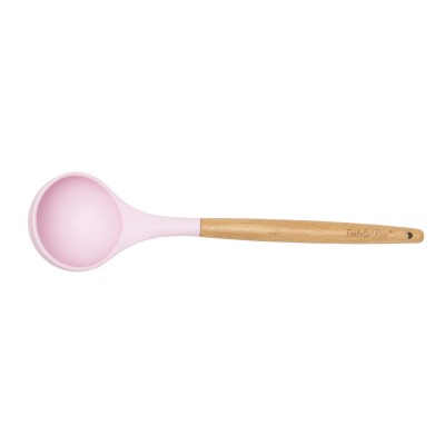Силиконовый половник с деревянной ручкой Pastel pink