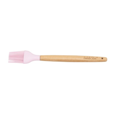 Силиконовая кисточка с деревянной ручкой Pastel pink