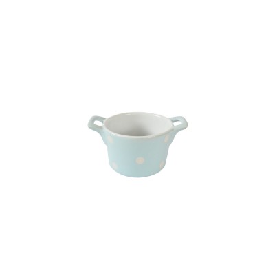 Горшочек с ручками Pastel Blue with dots 8,5 см