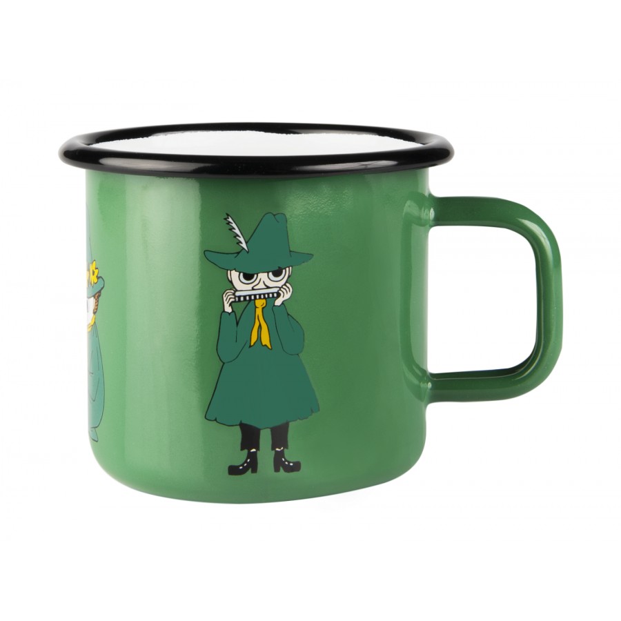 Moomin Кружка эмалированная Retro Снусмумрик зеленая, 370 мл (ТОВАР ИЗ АУТЛЕТА) Moomin Кружка эмалированная Retro Снусмумрик зеленая, 370 мл (ТОВАР ИЗ АУТЛЕТА)