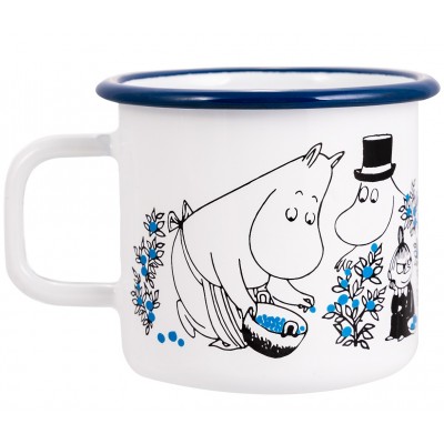 Moomin Кружка эмалированная Черника, 370 мл (ТОВАР ИЗ АУТЛЕТА)