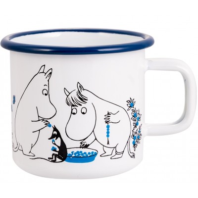 Moomin Кружка эмалированная Черника, 370 мл (ТОВАР ИЗ АУТЛЕТА)