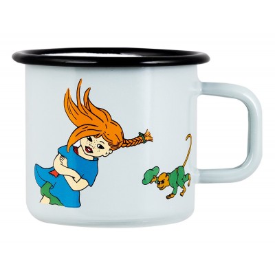 Кружка эмалированная Pippi Самая сильная девушка в мире 370 мл