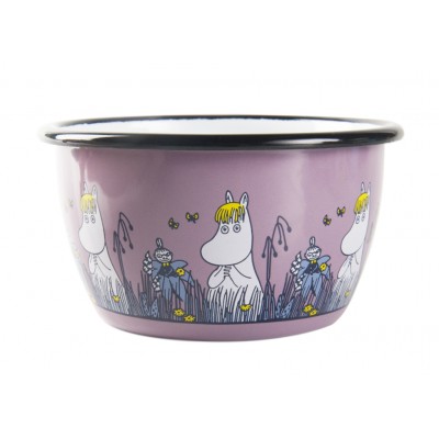 Moomin Friends Пиала эмалированная, 300мл, розовая